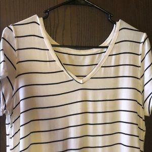 White and black striped shirt
